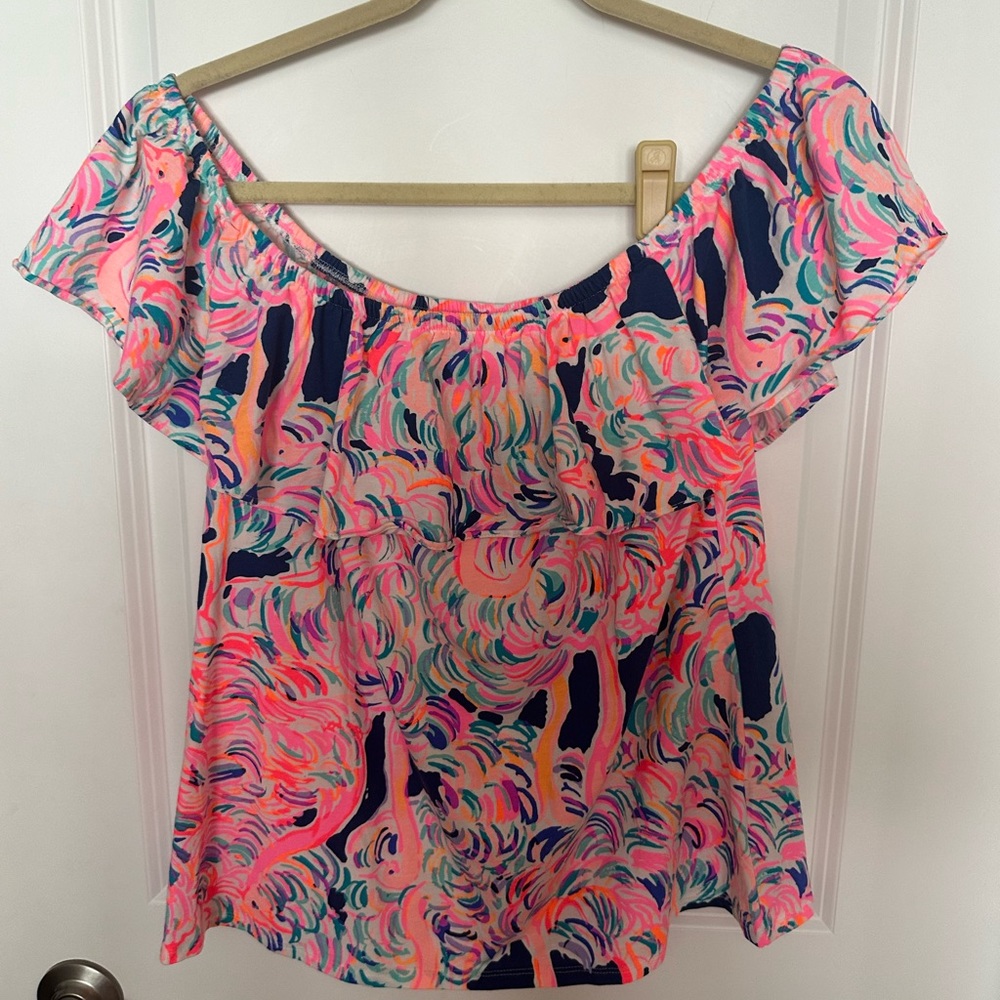 Lilly Pulitzer ruffled tap size large